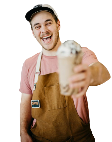 chef with coke serving